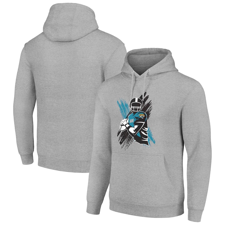 Men jacksonville jaguars grey 2024 NFL hoodie->jacksonville jaguars->NFL Jersey